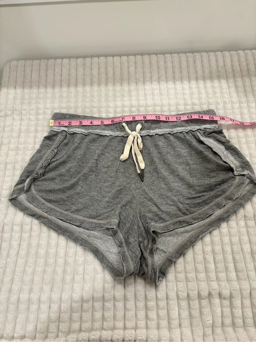 Women's Gray Lounge Shorts with Drawstring